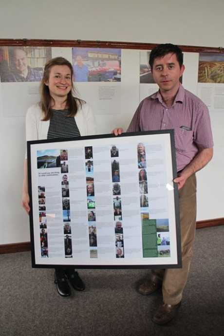 Presenting a framed picture to Eamon Browne of Killarney Library