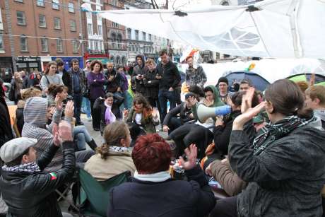 #OccupyDameStreet GA (general assembly, complete with JAZZ HANDS)