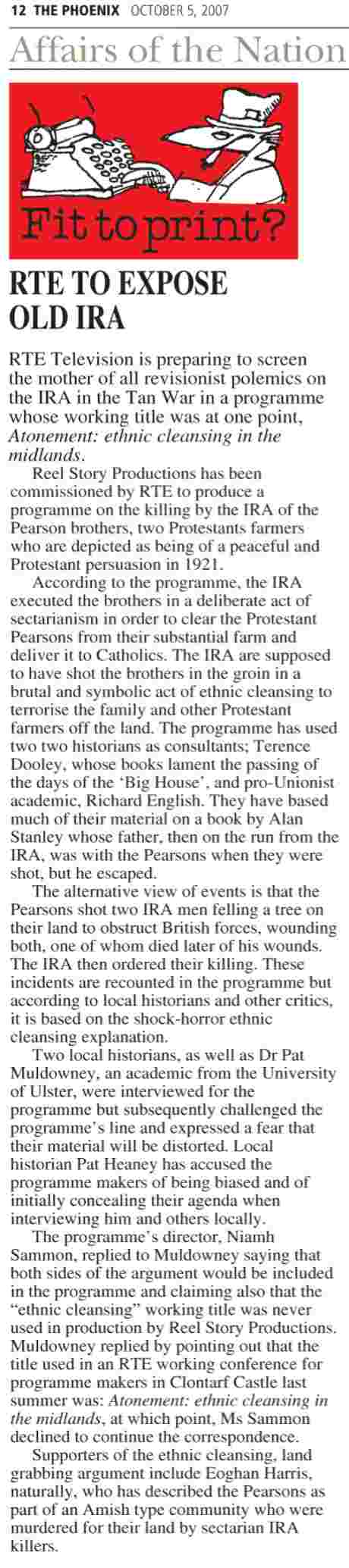 Click on image to see full-sized version The Phoenix picks up the story Oct 5 - "the mother of all revisionist polemics" - click to read